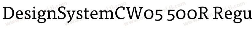 DesignSystemCW05 500R Regular字体转换